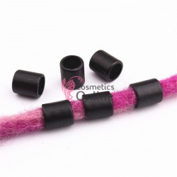 Inele din plastic pentru codite afro RNG27CC Negre, Set 10 bucati